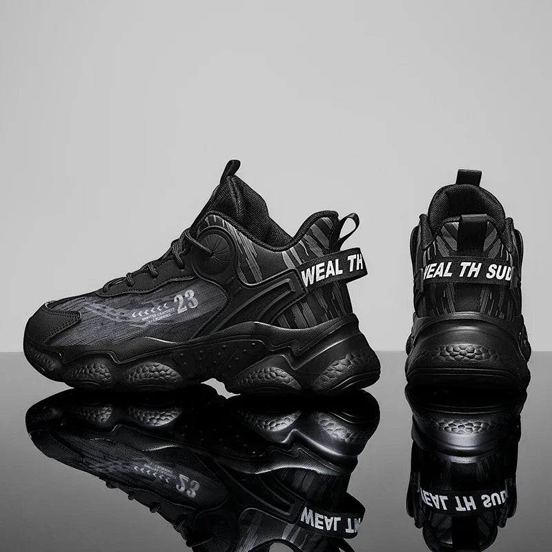 New High-quality Basketball Running Shoes for Men with Air Cushion Spring and Summer Mesh Fabric and Breathable Lacing