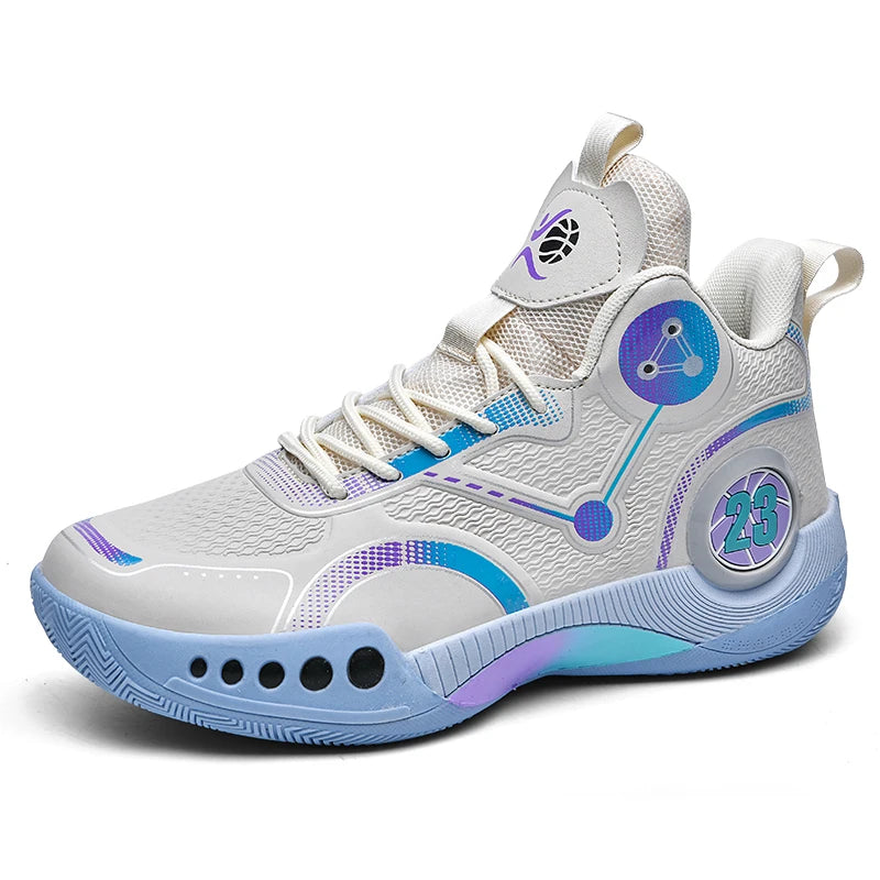 New high top basketball shoes Breathable comfortable sports shoes for men and women training athletes casual student shoes