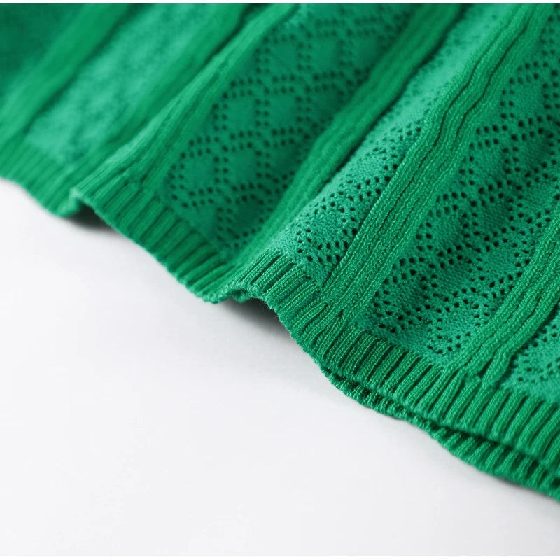 Elegant Knitted Dress Women Solid Single Breasted O Neck Short Sleeve High Waist Hip Package Dresses 2025 Autumn Chic Robes Lady