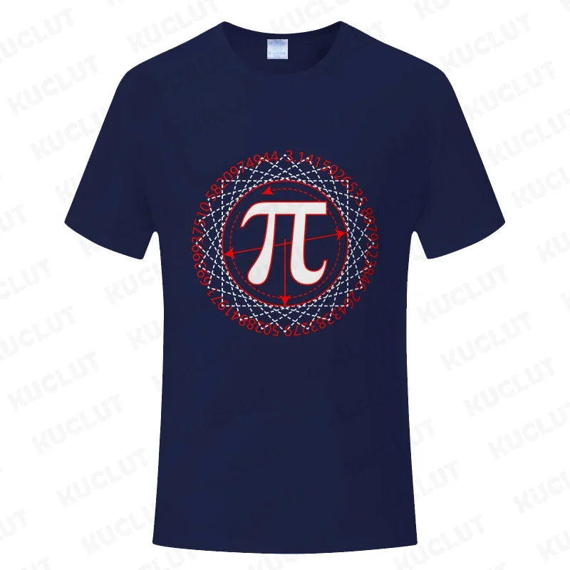 Pi Π Symbol Design T-shirts Fashion Clothing Science Math T-shirts Summer Casual Teacher Tshirts Irrational Number T-Shirt Gift