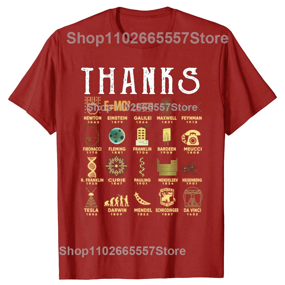 Thanks Chemistry Galaxy Math Physics Scientists Astronomy Biology T Shirts Funny School Teacher Science Short Sleeve T-shirt