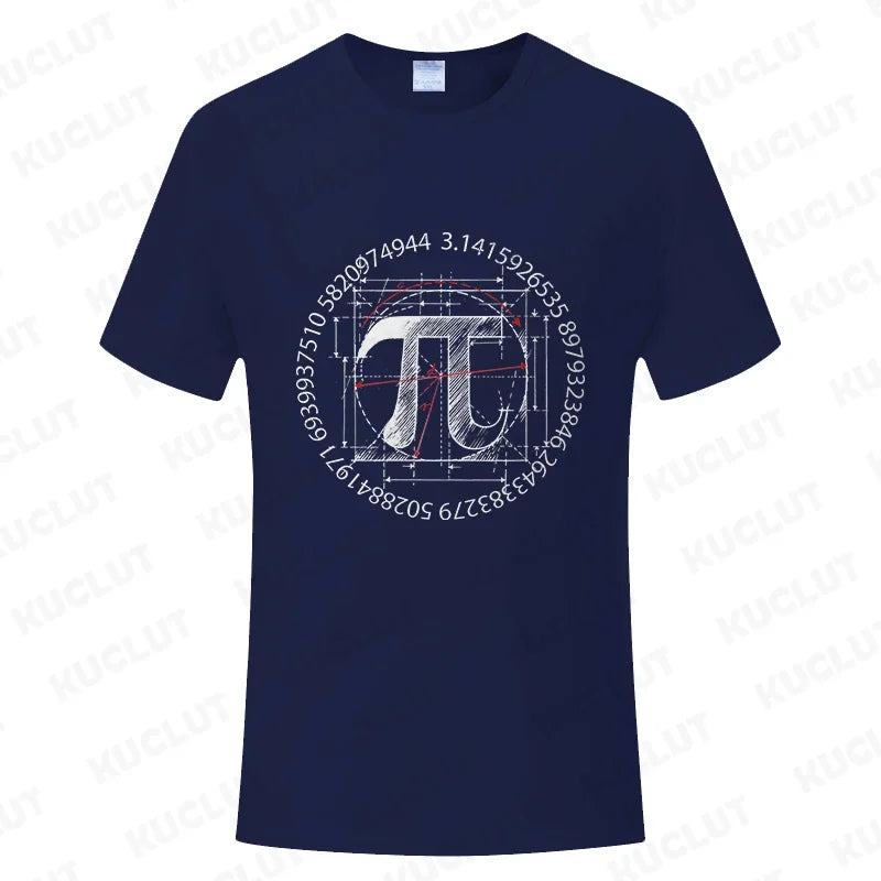 Pi Π Symbol Design T-shirts Fashion Clothing Science Math T-shirts Summer Casual Teacher Tshirts Irrational Number T-Shirt Gift
