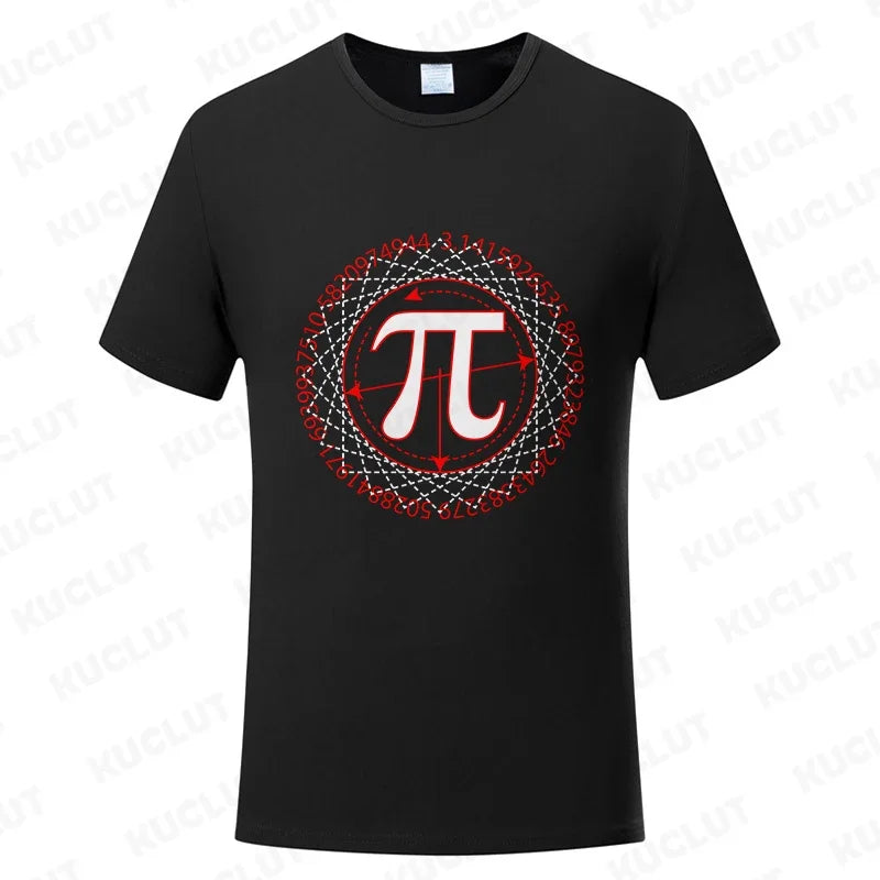 Pi Π Symbol Design T-shirts Fashion Clothing Science Math T-shirts Summer Casual Teacher Tshirts Irrational Number T-Shirt Gift