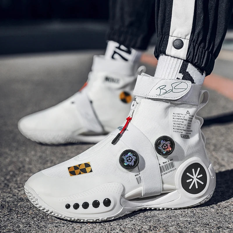 Four Season New Basketball Shoes Men's Luminous Sports Shoes Anti Slip, Shock-absorbing, Wear-resistant Practical Sneakers