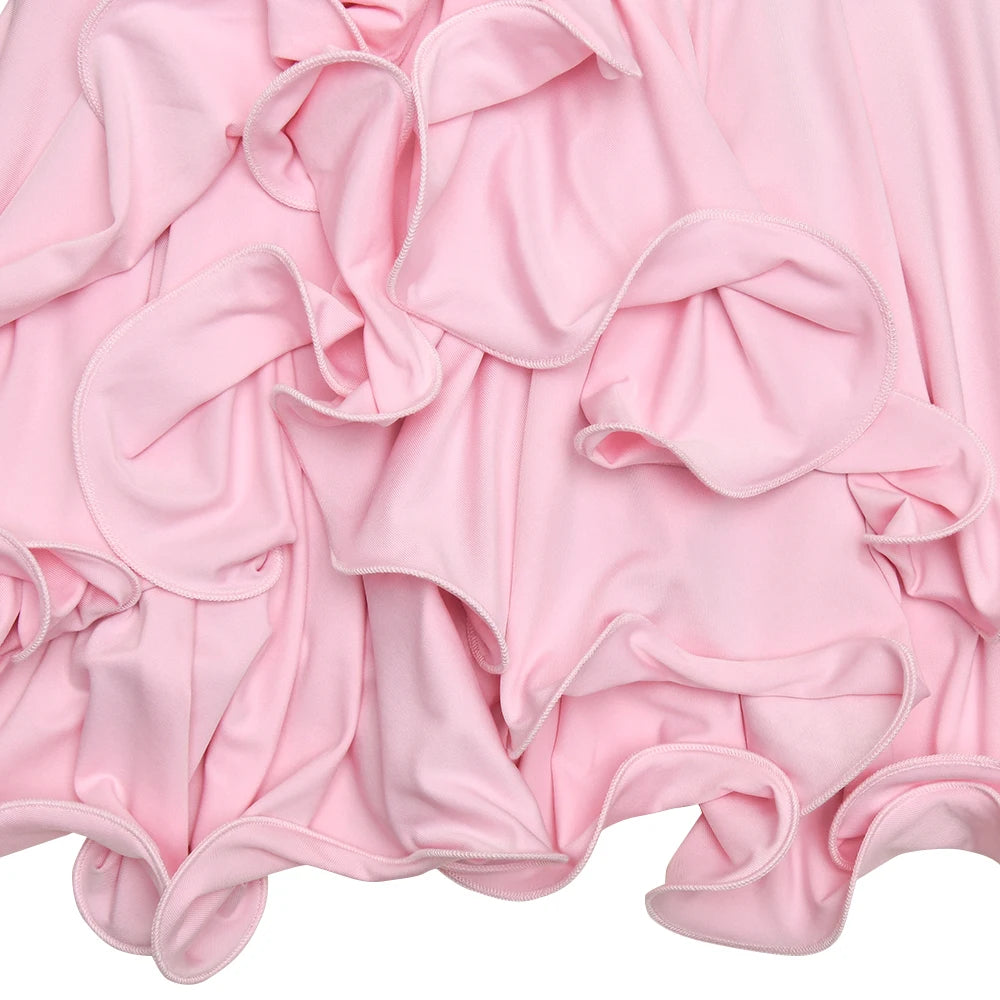 Absobe Women's A-Line Bodycon Mini Dress Ruffle Hem V-Neck Asymmetrical Buttons Long Sleeve Short Dress Party Streetwear Outfits