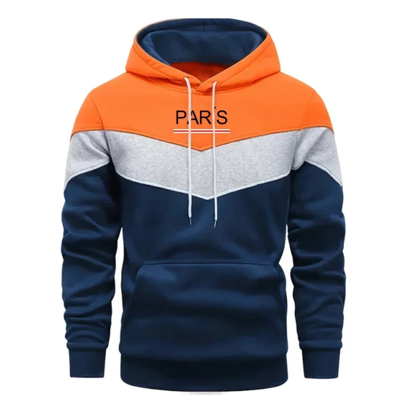 Hot Sales Autumn Winter Jogging Men's Sweatshirts Sports Drawstring Versatile Hoodies Outdoors Quality Casual Daily Tricolor Top