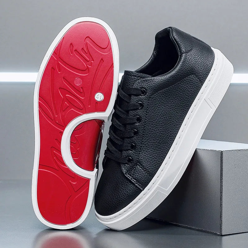 New Fashionable Personalized Men's Casual Board Shoes Versatile Flat White Shoes Men's Flat Shoes