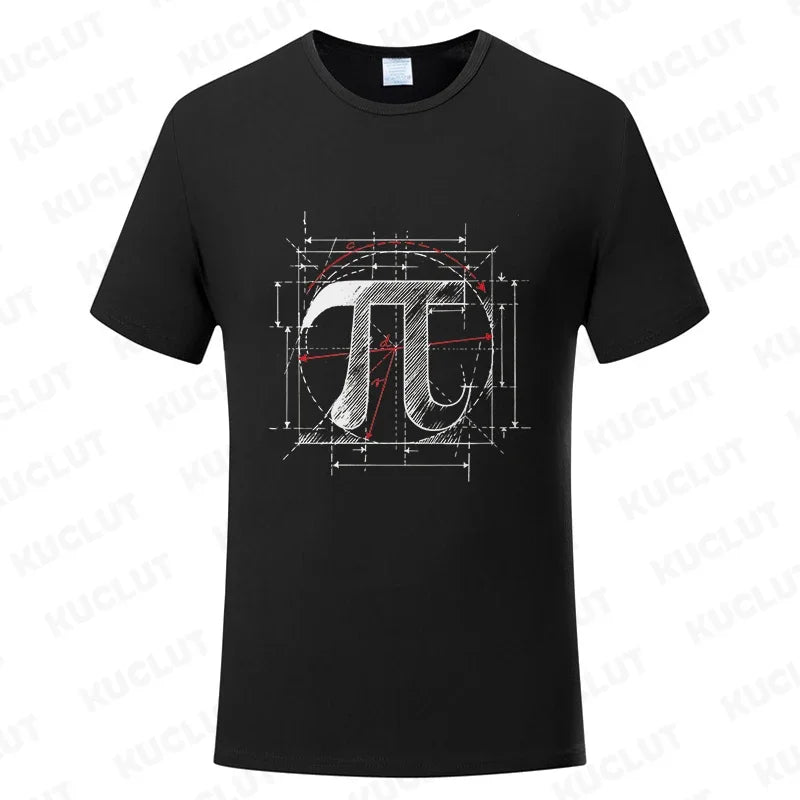 Pi Π Symbol Design T-shirts Fashion Clothing Science Math T-shirts Summer Casual Teacher Tshirts Irrational Number T-Shirt Gift