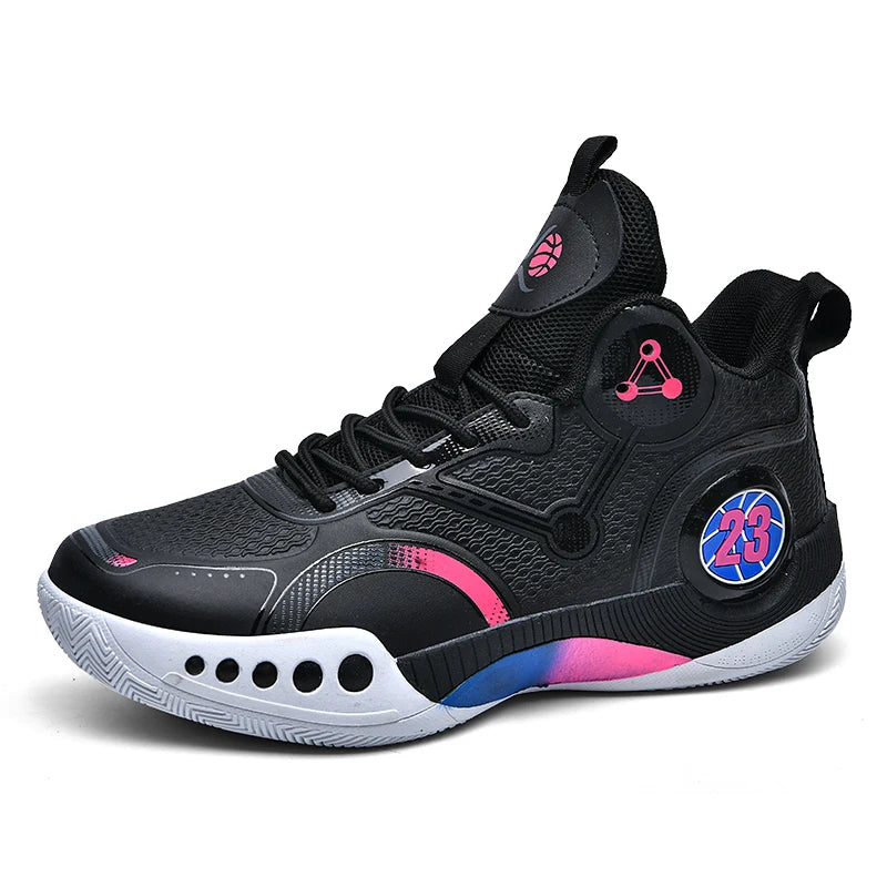 New high top basketball shoes Breathable comfortable sports shoes for men and women training athletes casual student shoes