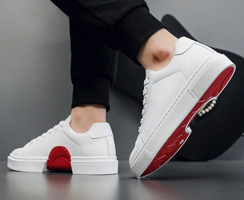 New Fashionable Personalized Men's Casual Board Shoes Versatile Flat White Shoes Men's Flat Shoes