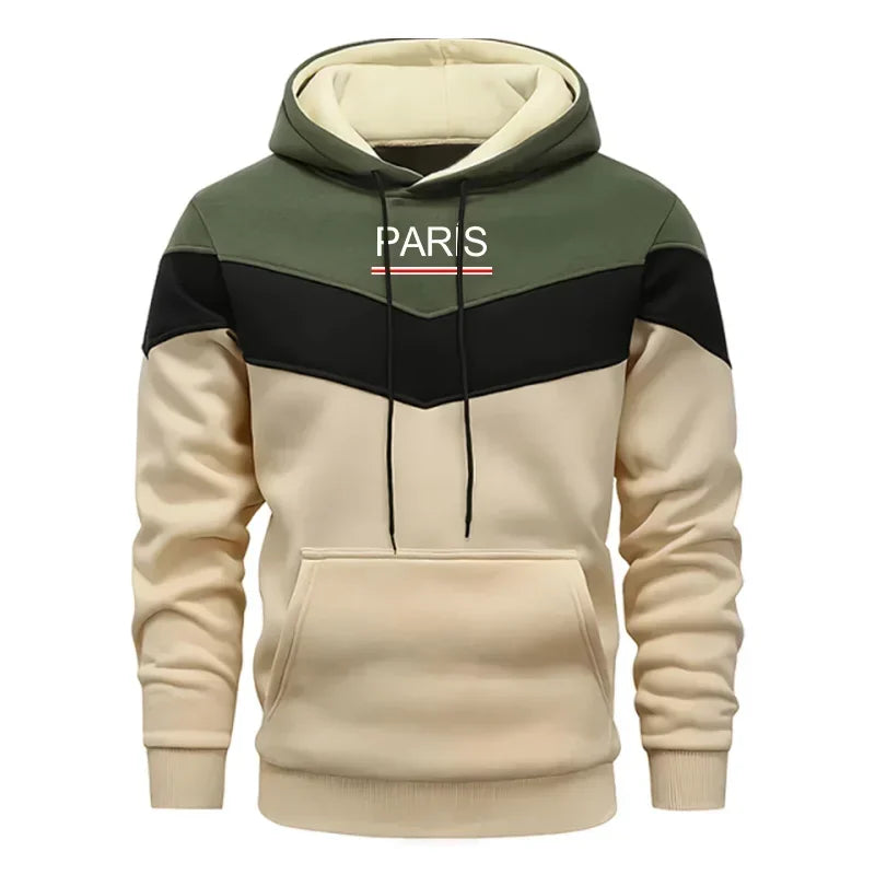 Hot Sales Autumn Winter Jogging Men's Sweatshirts Sports Drawstring Versatile Hoodies Outdoors Quality Casual Daily Tricolor Top