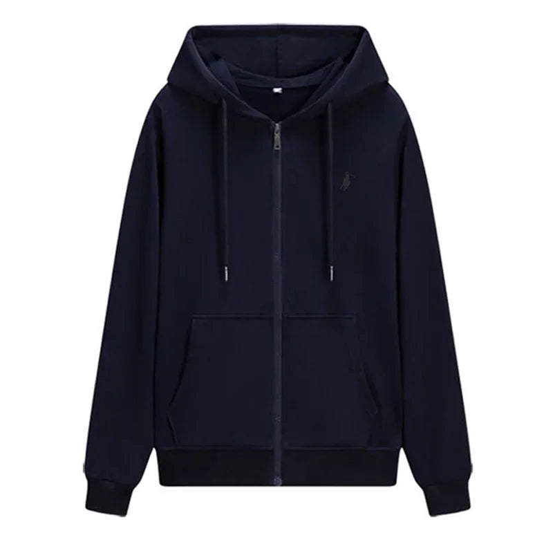 New autumn and winter casual men's sports sweatshirts, fashionable outdoor jogging and fitness long-sleeved zipper coats for men