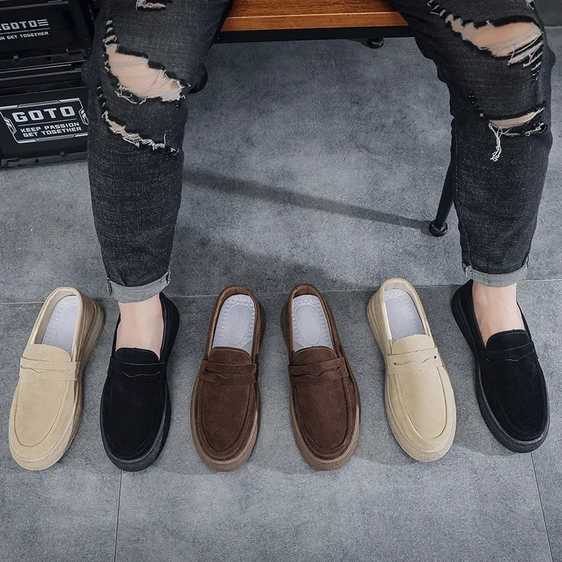 2025 Men's Casual Shoes Fashion Business Loafers for Men Formal Shoes Designer Moccasins Lightweight Driving