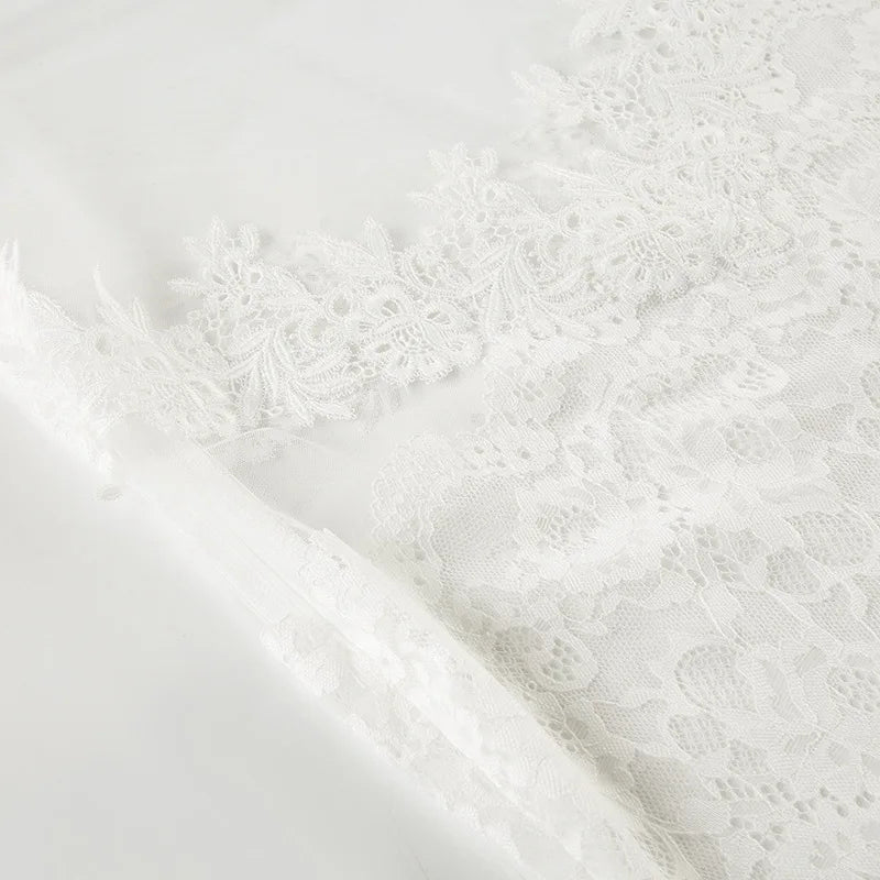 Shestyle Lace Transparent Mini Dress Sexy Women Wrapping Spaghetti Embroidery Flower Sheath Nightwear Club Mesh Wave Fantacy