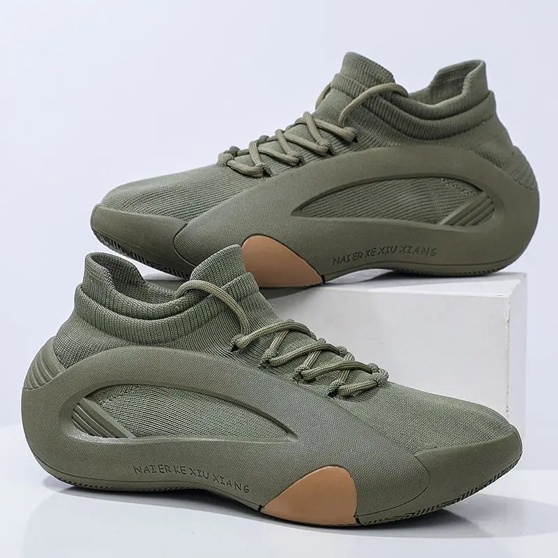 2025 New Men's Basketball Shoes Are Wear-resistant, Anti-slip, Casual Sports Shoes, Lightweight and Breathable Mesh Shoes