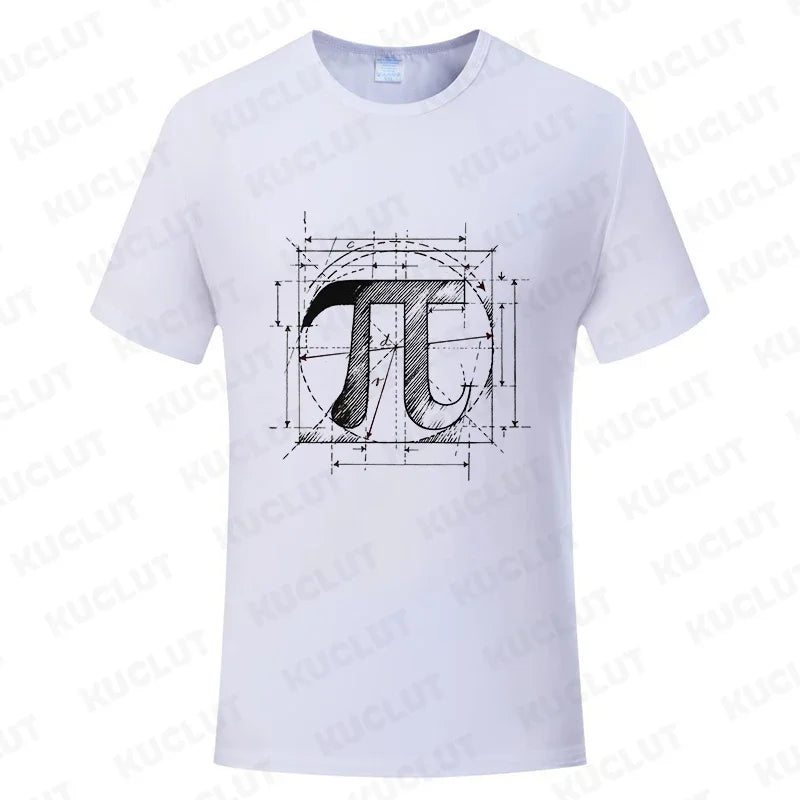Pi Π Symbol Design T-shirts Fashion Clothing Science Math T-shirts Summer Casual Teacher Tshirts Irrational Number T-Shirt Gift