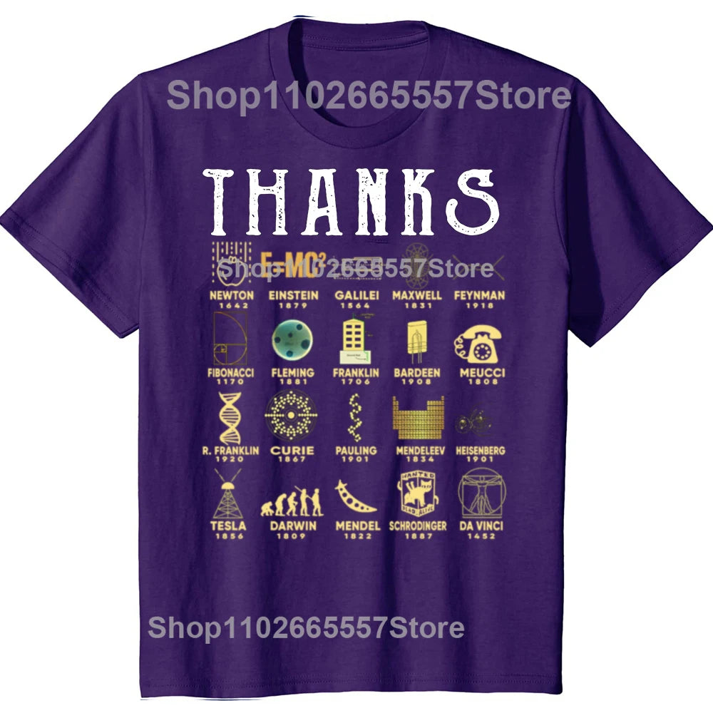 Thanks Chemistry Galaxy Math Physics Scientists Astronomy Biology T Shirts Funny School Teacher Science Short Sleeve T-shirt