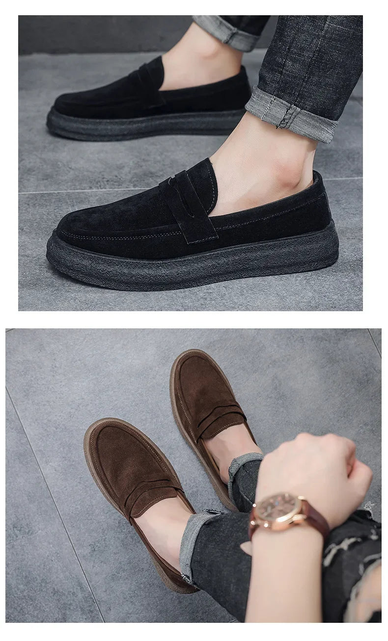 2025 Men's Casual Shoes Fashion Business Loafers for Men Formal Shoes Designer Moccasins Lightweight Driving