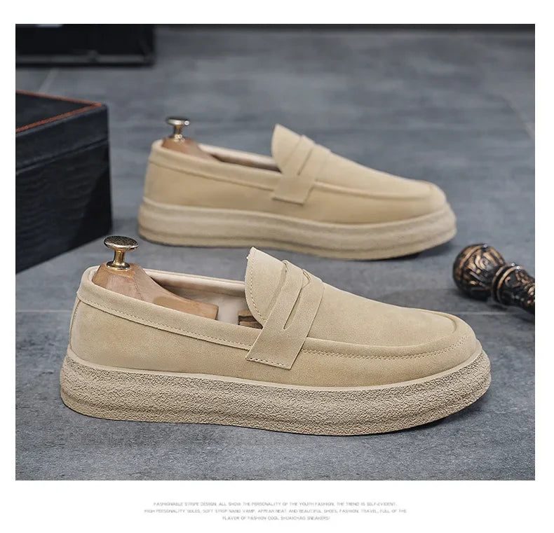 2025 Men's Casual Shoes Fashion Business Loafers for Men Formal Shoes Designer Moccasins Lightweight Driving