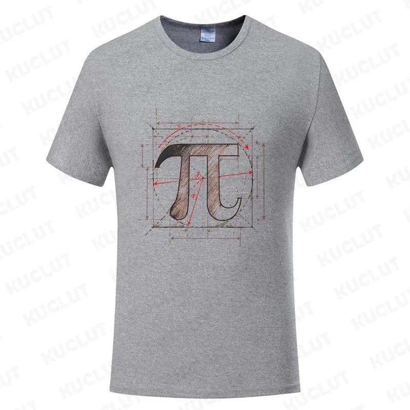Pi Π Symbol Design T-shirts Fashion Clothing Science Math T-shirts Summer Casual Teacher Tshirts Irrational Number T-Shirt Gift