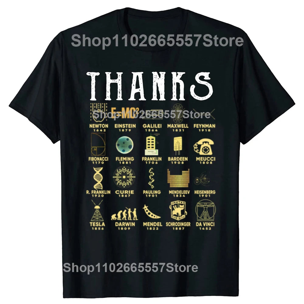 Thanks Chemistry Galaxy Math Physics Scientists Astronomy Biology T Shirts Funny School Teacher Science Short Sleeve T-shirt
