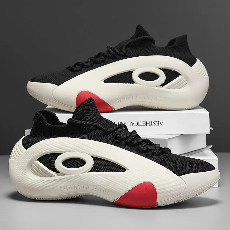 2025 New Men's Basketball Shoes Are Wear-resistant, Anti-slip, Casual Sports Shoes, Lightweight and Breathable Mesh Shoes