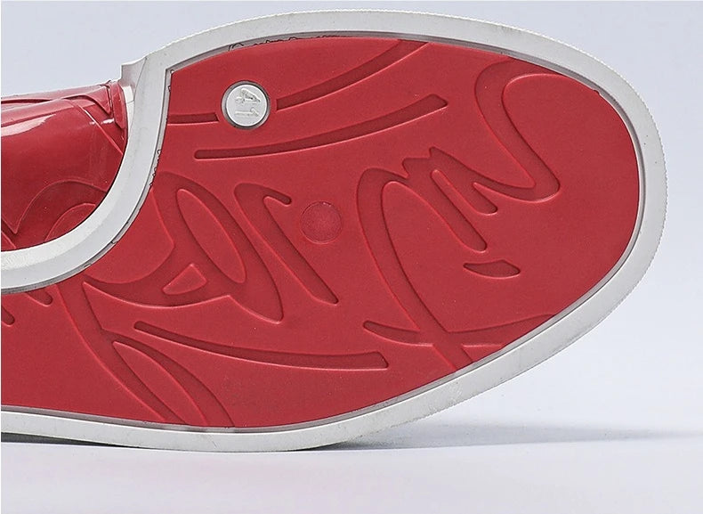 New Fashionable Personalized Men's Casual Board Shoes Versatile Flat White Shoes Men's Flat Shoes