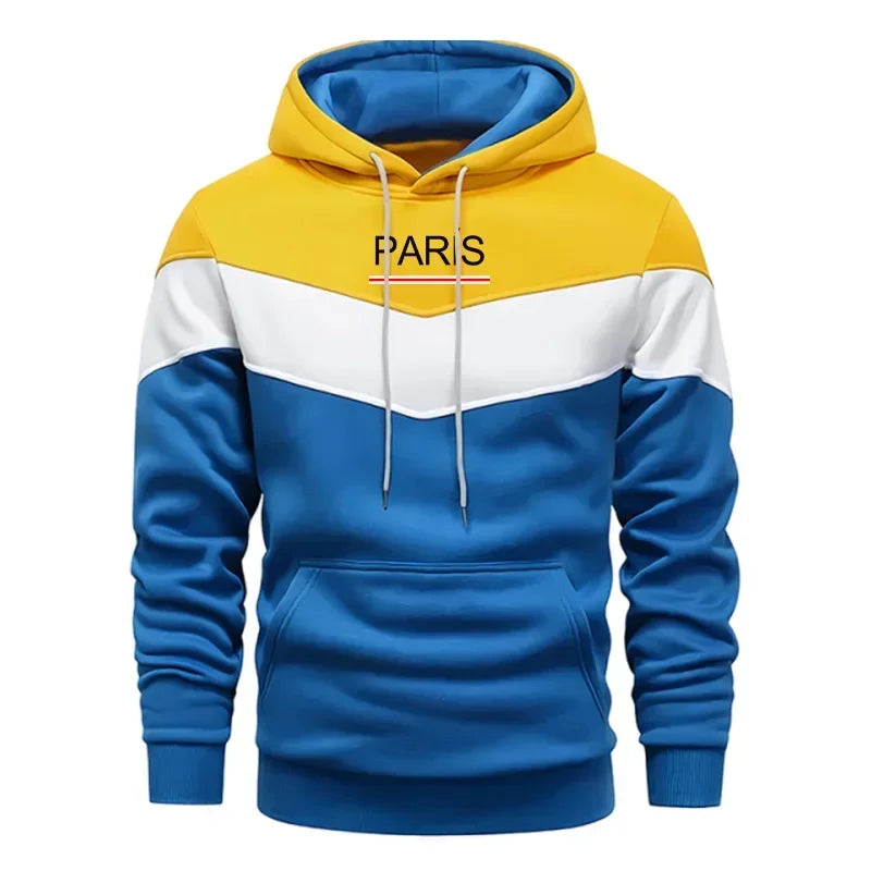 Hot Sales Autumn Winter Jogging Men's Sweatshirts Sports Drawstring Versatile Hoodies Outdoors Quality Casual Daily Tricolor Top