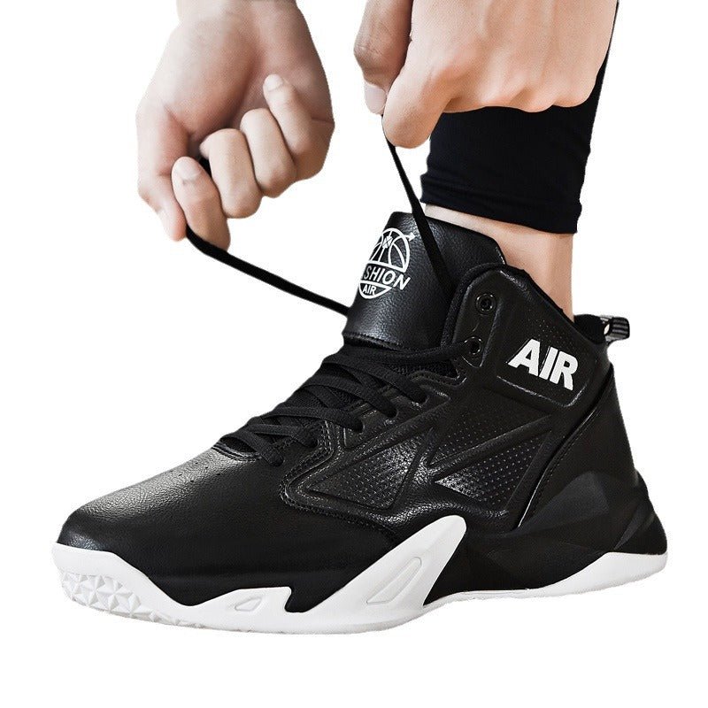 Basketball shoes casual sports running shoes mid top combat boots practical sneakers - Real fashion