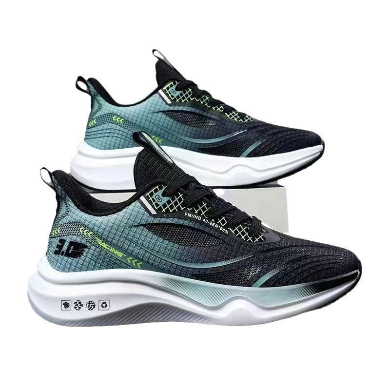 Fashionable men's casual shoes with soft sole and thick sole, men's sports running shoes - Real fashion