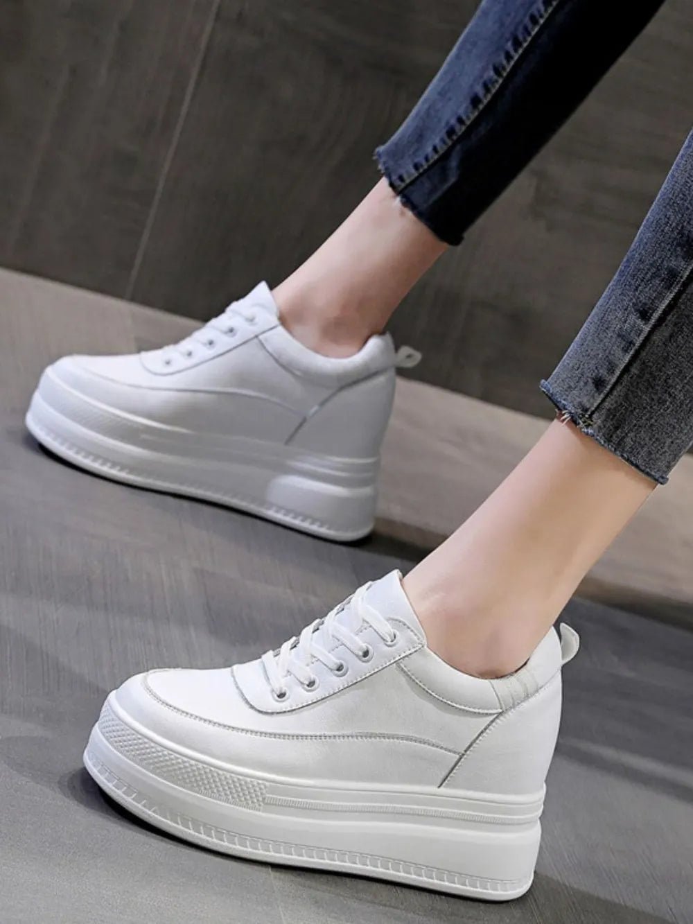 Sponge cake thick sole with increased height inside women's shoes casual women's shoes - Real fashion